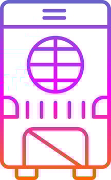 Dehumidifier Line Gradient Icon vector