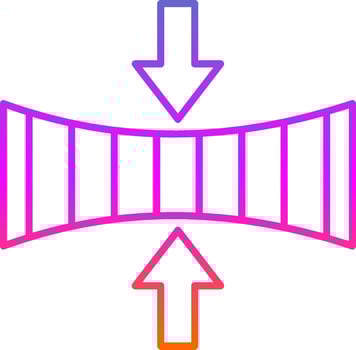 Elasticity Line Gradient Icon vector