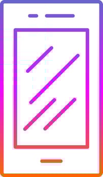 Mobile Phone Line Gradient Icon vector