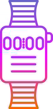 Smart Watch Line Gradient Icon vector