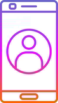User Line Gradient Icon vector