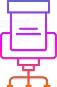 Seat Line Gradient Icon vector