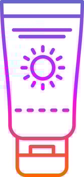 Sunscreen Line Gradient Icon vector