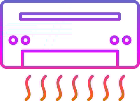 Air Conditioner Line Gradient Icon vector