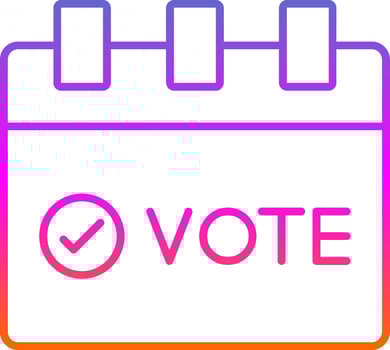 Elections Line Gradient Icon vector