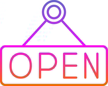 Open Line Gradient Icon vector