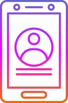 Avatar Line Gradient Icon vector