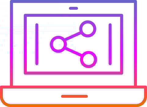 Share Line Gradient Icon vector