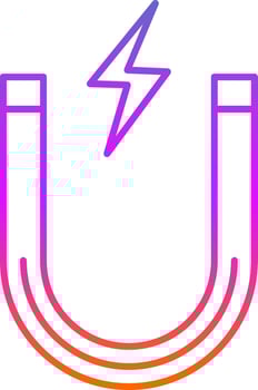 Magnet Line Gradient Icon vector