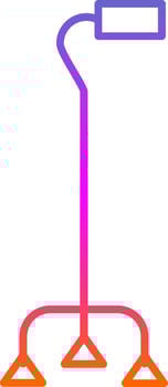 Walking Stick Line Gradient Icon vector