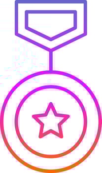 Winning Line Gradient Icon vector