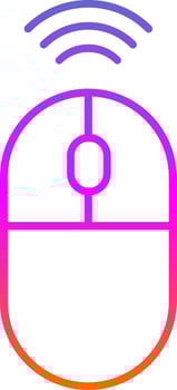 Wireless Mouse Line Gradient Icon vector