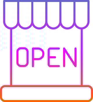 Open Line Gradient Icon vector