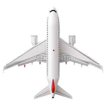 AI generated Airplane 3d icon set isolated on transparent background png