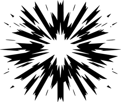 Explosion, Black and White Vector illustration