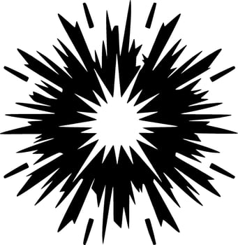 Explosion, Black and White Vector illustration