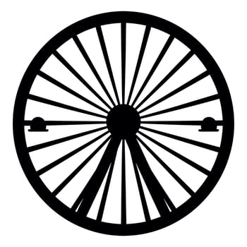Ferris wheel Vector Silhouette Illustration.