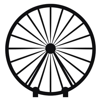Ferris wheel Vector Silhouette Illustration.