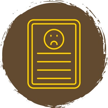 Complaint Line Circle Yellow Icon vector