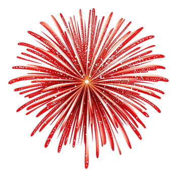 AI generated Colorful firework isolated on transparent background png