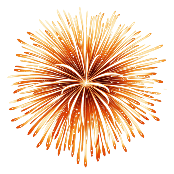 AI generated Colorful firework isolated on transparent background png