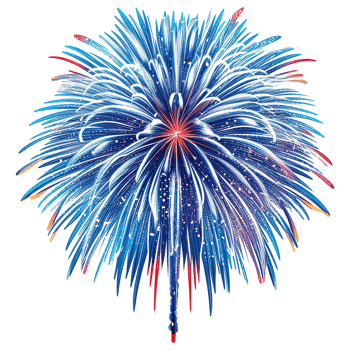 AI generated Colorful firework isolated on transparent background png