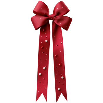 AI generated Red bow ribbon isolated on transparent background png