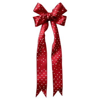 AI generated Red bow ribbon isolated on transparent background png