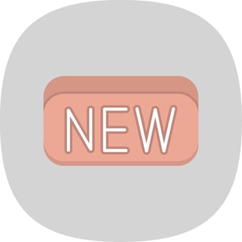 New Card Flat Curve Icon vector