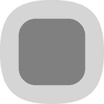 Round Corner Flat Curve Icon vector