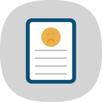Complaint Flat Curve Icon vector
