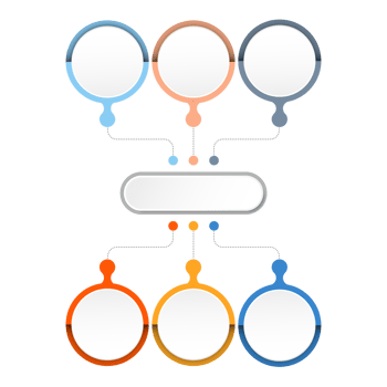Modern infographic with 6 steps, process or options. png