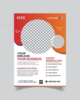 Stylus Business Flyer and Unique Business Leaflet or Modern Corporate Flyer vector