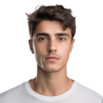 AI generated Portrait of a young man clip art png