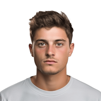 AI generated Portrait of a young man clip art png