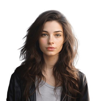 AI generated Portrait of lovely young woman clip art png