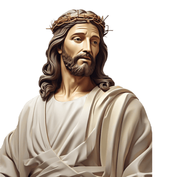 AI generated jesus christ statue png