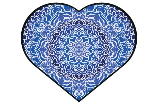 Love Mandala Ornament Vector Design For Valentine Decoration