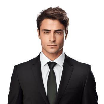 AI generated Portrait of young businessman clip art png