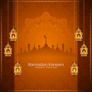 Ramadan Kareem beautiful Islamic festival cultural background design vector