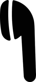 HandFree flat icon. Headphone wireless earphone symbol. Headset silhouette. Hand free. vector