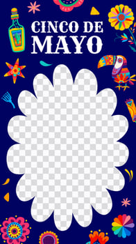 Cinco de Mayo mexican holiday social media post vector