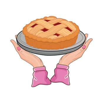 illustration of pie vector