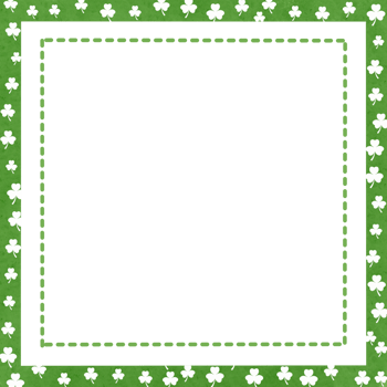illustration, Saint Patrick holiday. Green clover shamrock Ireland tradition. Frame border png
