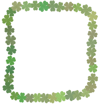 illustration, Saint Patrick holiday. Green clover shamrock Ireland tradition. Frame border png
