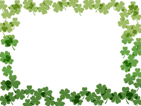 illustration, Saint Patrick holiday. Green clover shamrock Ireland tradition. Frame border png