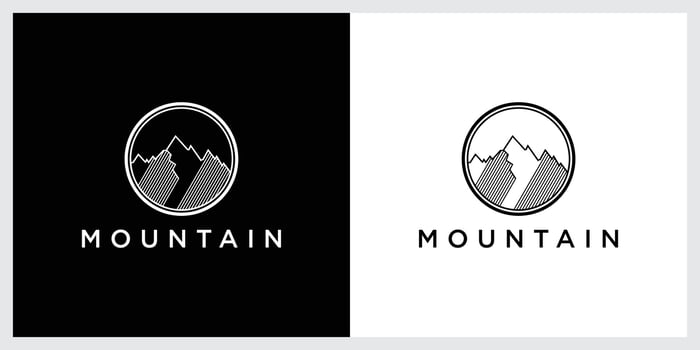 Mountain logo design template illustration vector