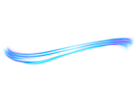 Blue wave light curve line on transparent background png