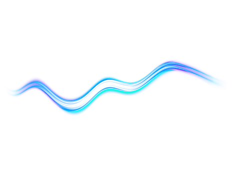Blue wave light curve line on transparent background png