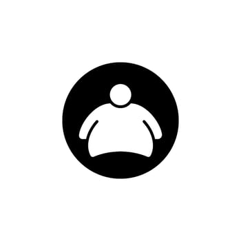 obesity icon vector design templates